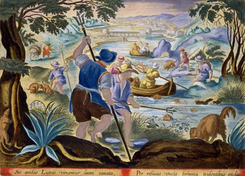 Pesca con tridentes, lámina 90 de 